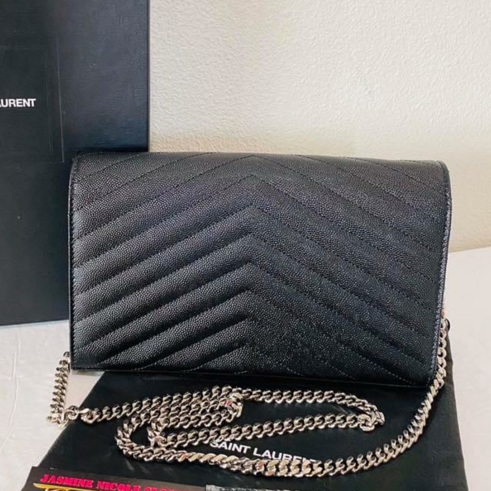 100% Auth YSL WOC Large Envelope Crossbody Bag - Picture 2 of 11